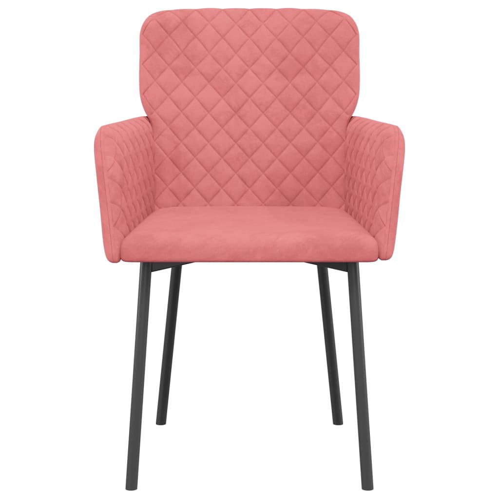 Dining Chairs 2 Pcs Pink Velvet