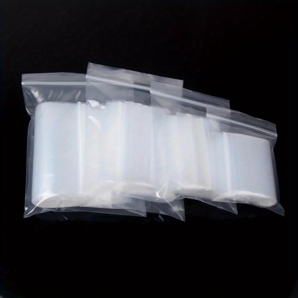 100pcs, Thick Clear Zip Lock Ziplock Storage Bags Heavy-Duty Transparent Plastic Small Jewelry Packing Reclosable Poly Bag, Food