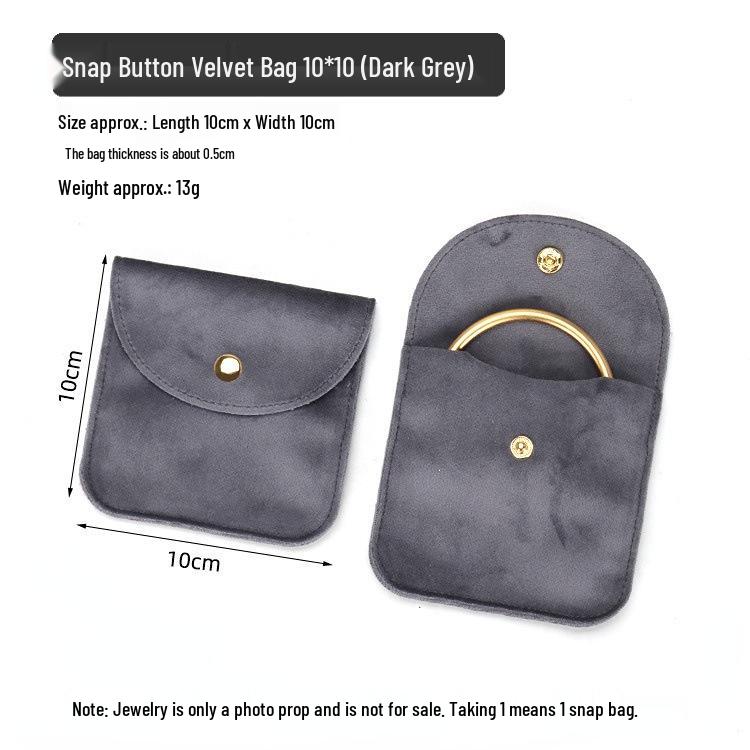 Samt Druckknopf Schmuckbeutel für Ringe & Halsketten - Mini Aufbewahrungsbeutel