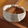 1PC Retro Gold Multi Layer Open Wide Cuffs Women's Punk Metal Adjustable Personalized Bracelet Jewelry Outdoor Party Gift-5034