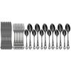 24Pcs Knife Fork Ice Spoon Dinnerware Set Colorful Stainless Steel Cutlery Set Vintage Hollow Tableware Wedding Party Silverware