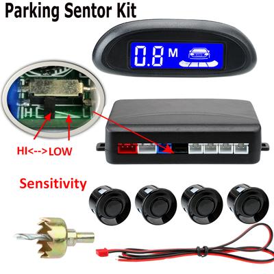 Sensore di parcheggio per auto con monitor LED per retromarcia automatica Parktronic 4 sensori sistema di rilevamento radar display retroilluminato