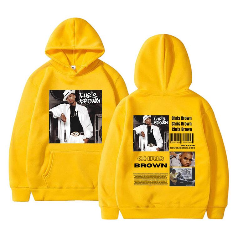 Rapper Chris Brown Graphic Print Hoodie Men Women Hip Hop Casual Pullover Sweatshirt Male Fashion Oversized Streetwear Hoodies