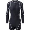 One-piece Boxer Swimsuit Women's Swimming Pool High-end Long-sleeved Sunscreen Sports Hot Large Size