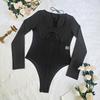 European and American Mesh See-through Sexy Hollow-out Open Back Bodysuit Shapewear Slim Fit