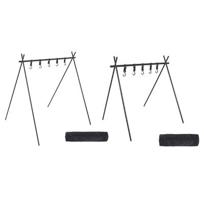 Porte-pique-nique portable d'extérieur Organiseurs suspendus de camping Porte-manteau en alliage d'aluminium Support triangulaire d'extérieur Facile à transporter