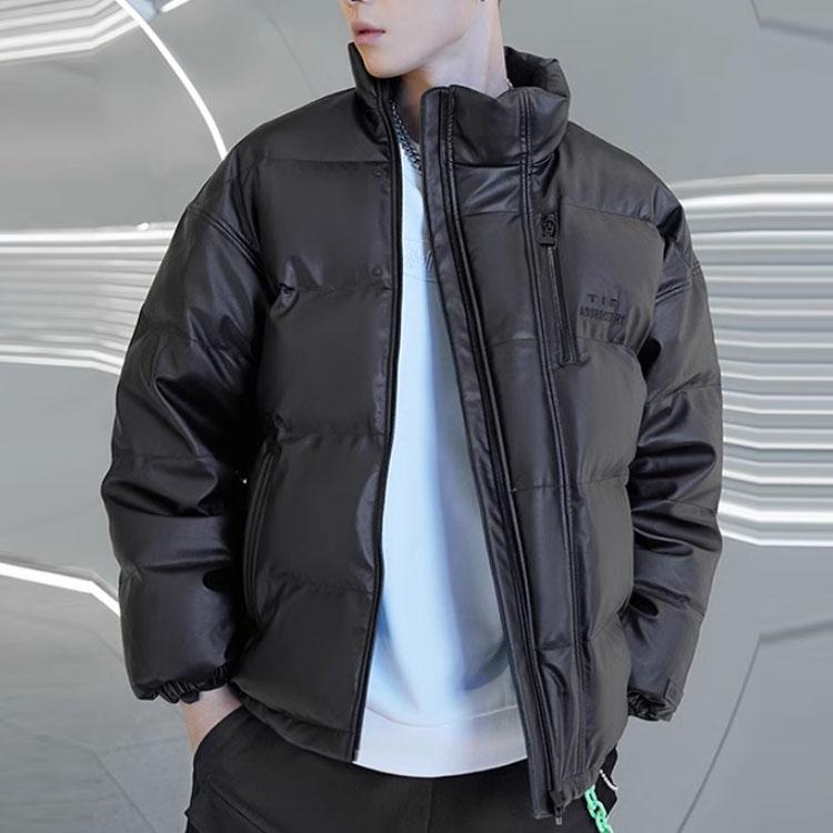 Li Ning X Star Wars Collaboration Logo Stand Collar Loose Down Jacket Men Outerwear Black AYMR207-1