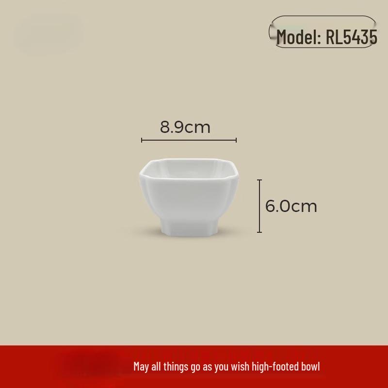 Wuhe A5 Melamine Ruyi Linglong Square Plate