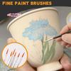 Y-50Pcs Painting Brushes Set Round Flat Hair Nylon for Oil Acrylic Watercolor Art Artists Beginners Students Kids