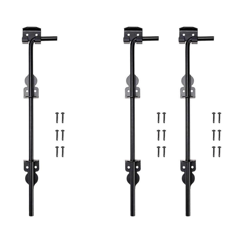 46cm Cane Bolt Gate Drop Rod 18 inch Heavy Duty Iron Gate Ground Latch Multipurpose Sturdy Easily Install Door Stopper