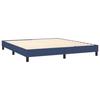 Lit avec matelas - Maison Exclusive - 160x200 cm - Tête de lit réglable - Tissu bleu - 2 places