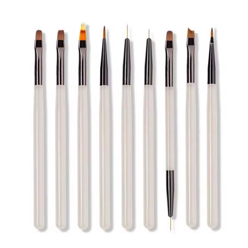 

9 шт. Кисть для ногтей, кисть для рисования линий, маникюрная акриловая кисть для рисования, для дизайна ногтей, УФ-гель, типсы для ногтей, дисплей, инструмент для DIY