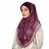 Breathable Eid Al-Fitr Long Floral Turban Adjustable Cotton Printed Arab Lady Headscarf Versatile Multiple Colors