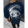 Dream Maker Tearful Earth Druck T-Shirt Herren Kleidung Sommer Lockeres T-Shirt Baumwolle Lässig Street T-Shirt Hip Hop Übergröße T-Shirts