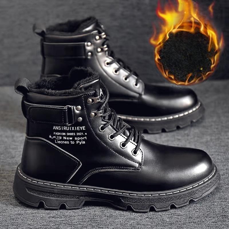 

Winter Spring Autumn Boots Leather Pu Leather Warm Protection for Cold Weather Insulated Material for Winter Comfort 39