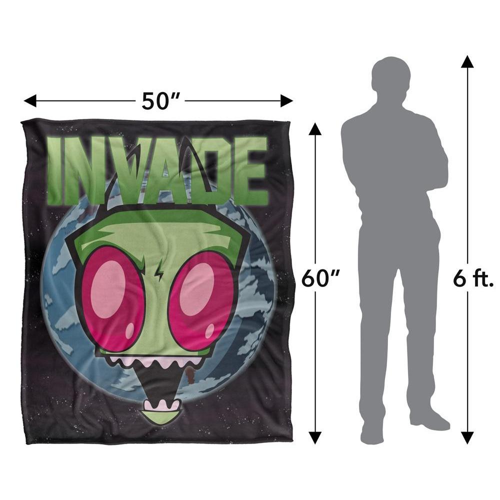 Invader Zim Invade Silky Supersoft Blanket