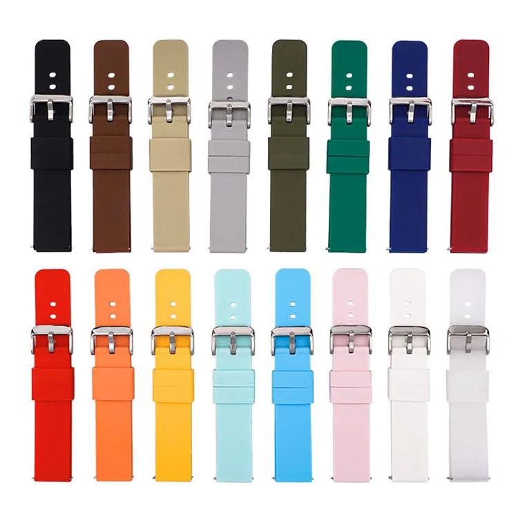 Quick Release Silicone Strap for Samsung Galaxy for Huawei Universal Smart Watch Band 20mm 22mm 24mm 12 14mm 16mm 18mm Women Men
