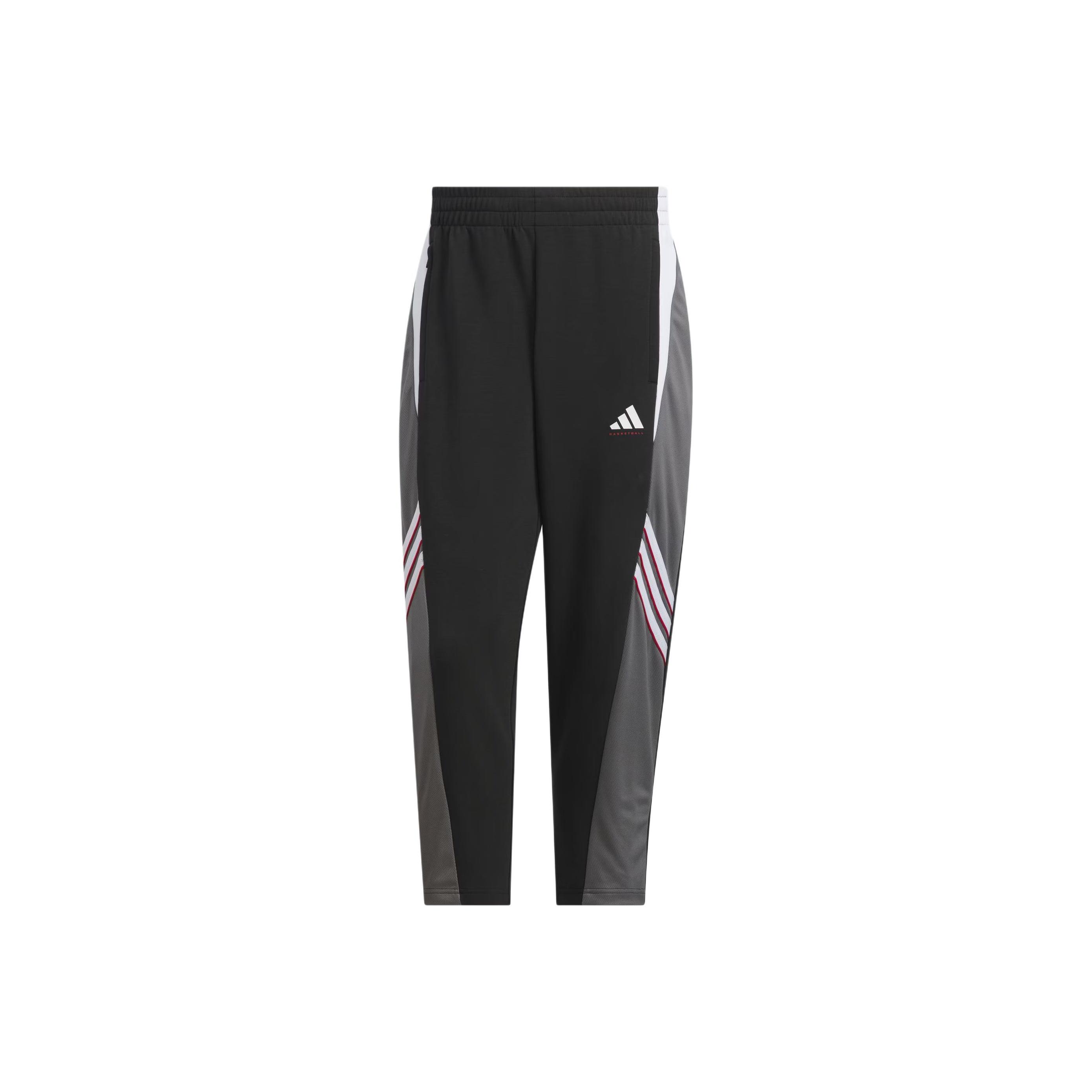 

Adidas Basketball FW25 Performance Loose Fit Striped Color Block Casual Pants Men Bottoms KC0314 XL