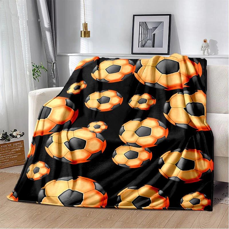Soccer Ball Field Football Goal Throw Blanket Soft Flannel Blankets Bed Sofa Cover Bedspread Home Decor Christmas Birthday Gifts