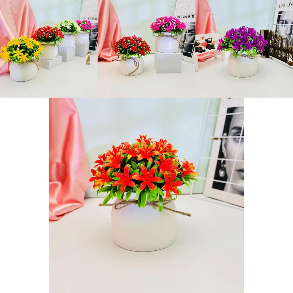 Elegant Fake Orchid Plant With Semispherical Edging For House Decoration And Gift Idea