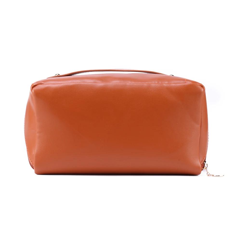 Women Cosmetic Bag Large Capacity Leather Cosmetic Organizer Portable Brushes Storage Case Makeup Storage Pouch for Girls Travel