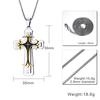 Xiaomi Vnox Men's Stainless Steel Cross Pendant Necklace 24" Chain Religion Jewelry
