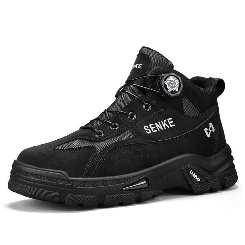 Shoes winter outdoor mountaineering thick-soled Martin boots rotating buckle retro casual non-slip wear-resistant shoes