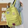 Women's Mori Style Corduroy Backpack - Harajuku Middle School Bookbag with Star Design for Travel