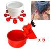 5PCS Automatic Poultry Drinker Pigeon Chicken Waterer Hanging Water Bowl Poultry Feeder Raising Supplies