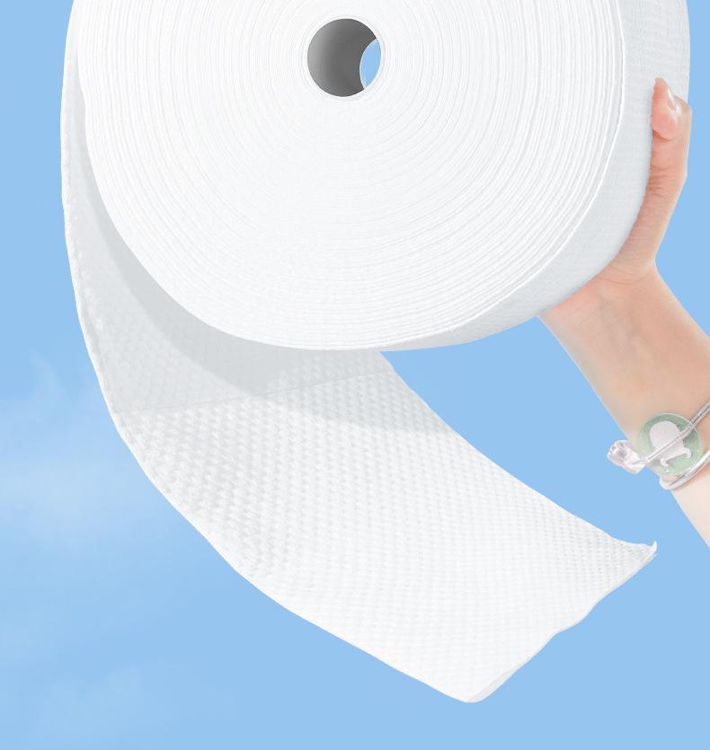 Niliya Disposable Facial Cleansing Wipes, 600g Large Roll, Extra Thick Cotton Face Towels for Salons
