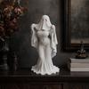 Dark Style Home Decoration Ghost Lady Ornament, Durable PLA 3D Printing Halloween Figure, Gothic Girl Ornament Full of Mystery Collectible,