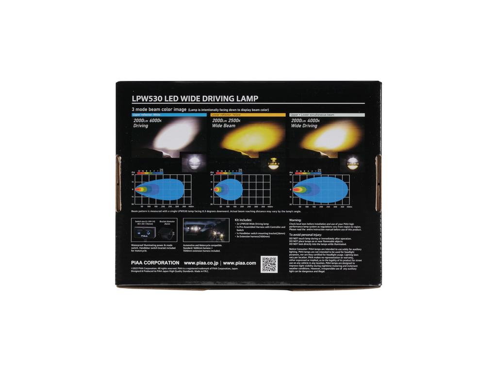 PIAA Aftermarket LED White 2500K 12V 20W Beam with Switchable Beam 10G Earthquake IP68 for Competition Vehicles Only Pack of DKW531 (Pia) Lamps,