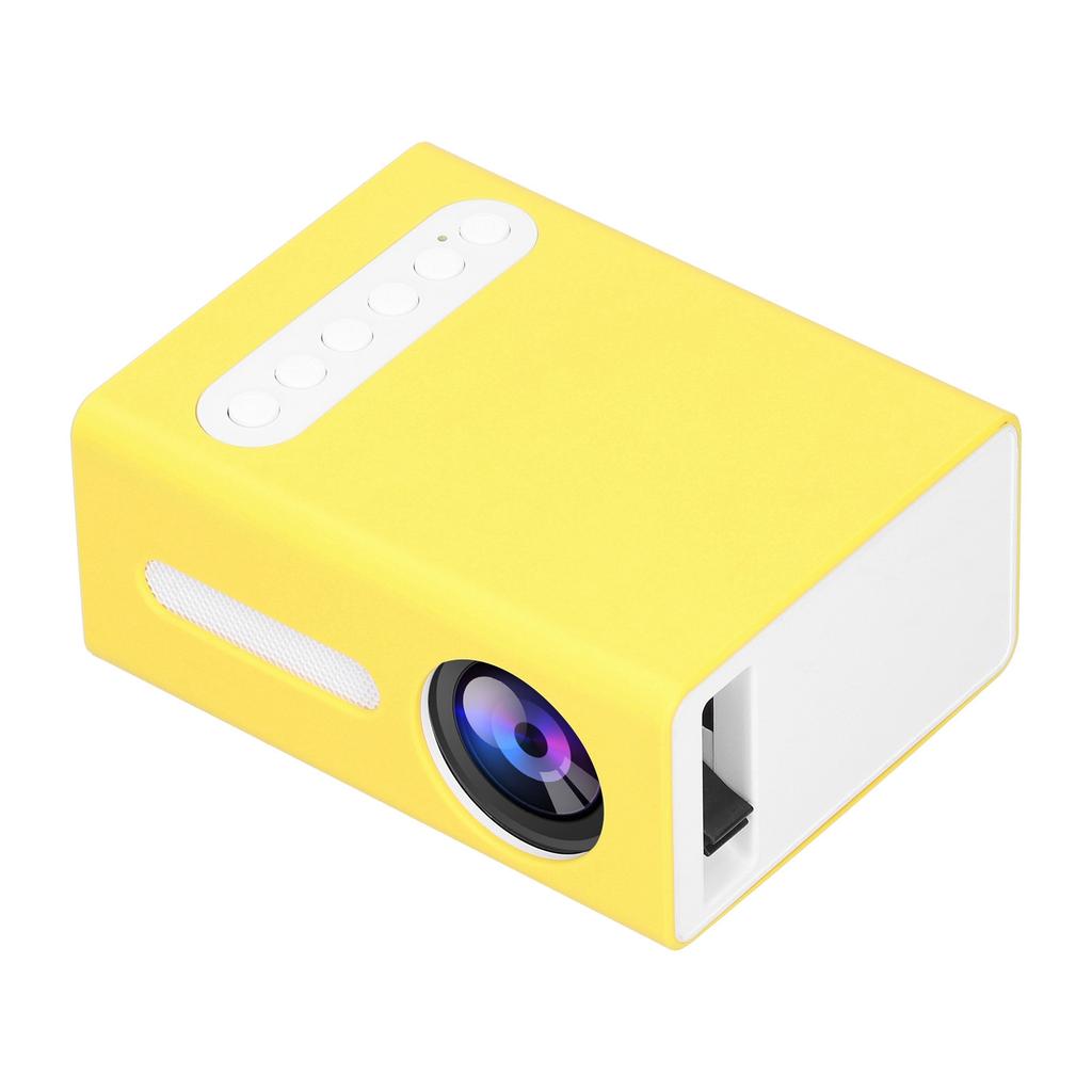 Mini Heimprojektor Tragbarer LED Heimmedien Videoplayer Kinderkino T300 (Schwarz-Weiss )