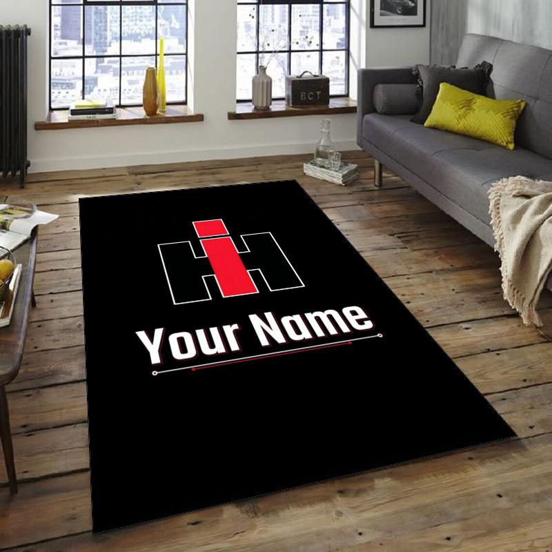 Farmall International Harvester Design Area Rug Personalized Name- Non-Slip, Soft & Cozy Floor Mat for Living Room, Office - Indoor/Outdoor Carpet