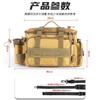 Multi-Compartment Fishing Waist Pack With Shoulder Strap - Waterproof Oxford Fabric Tackle Bag Lure Rod Reel Storage