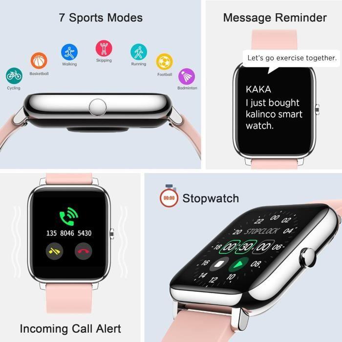 Montre Connectée - KALINCO - Sport - Moniteur De Sommeil - Fréquence Cardiaque - SpO2