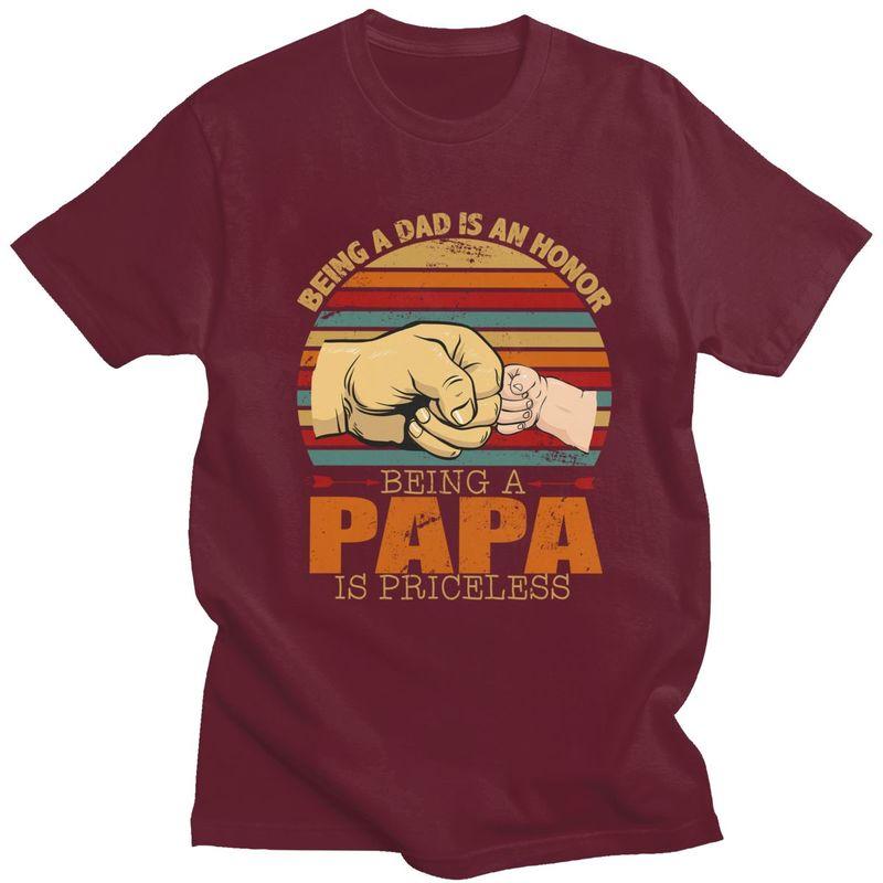 Individuelle Herren Ehre Papa und Papa T-Shirts Kurzarm Baumwoll-T-Shirt T-Shirt Lässig Vatertag Geschenk T-Shirt Kleidung