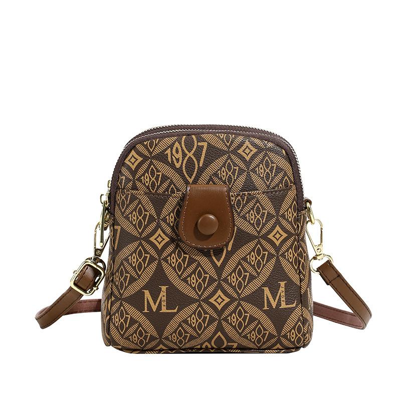 

Ретро рюкзак с принтом женский новый повседневный универсальный студенческий школьный рюкзак большой вместимости на плечо для путешествий тренд коричневый