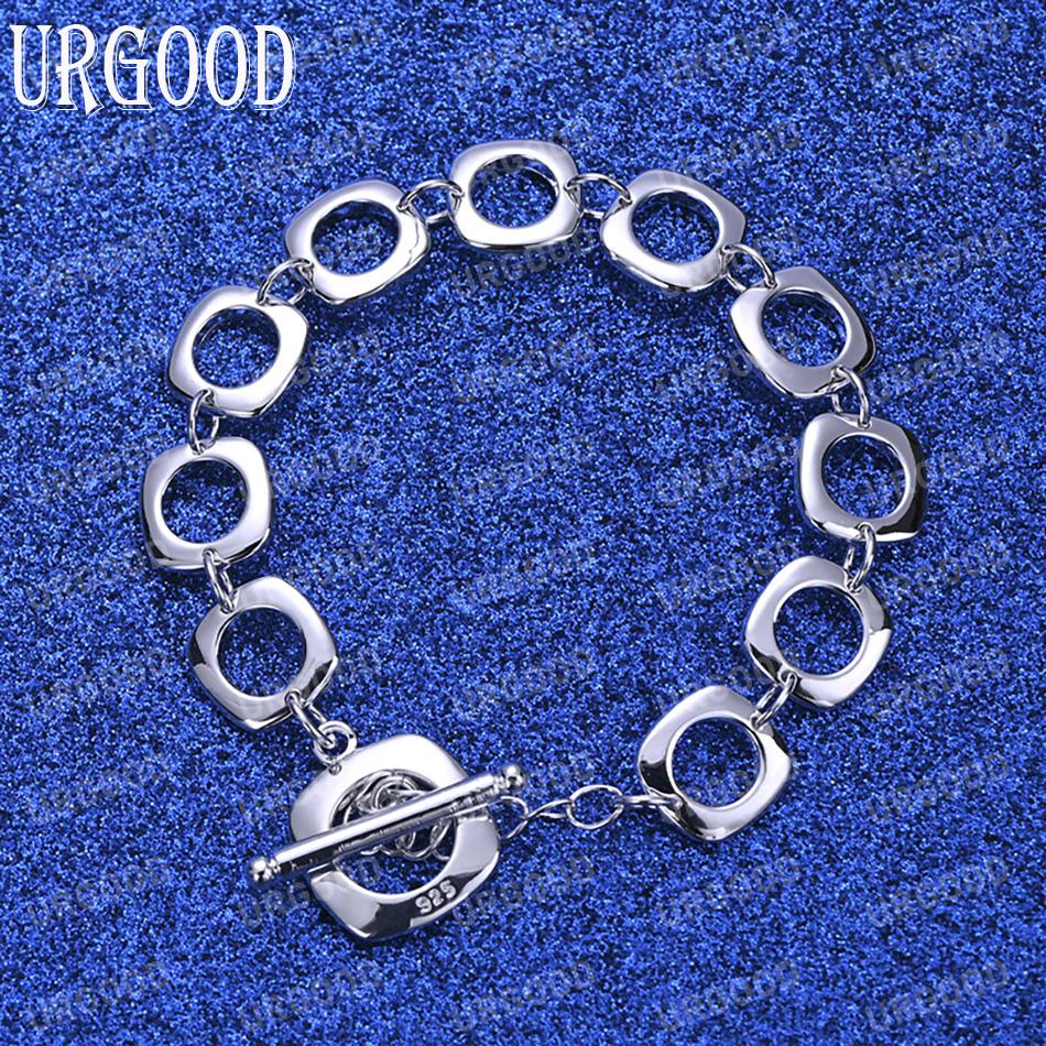 Bijuterii de nuntă la modă cu lanț pătrat clasic din argint 925