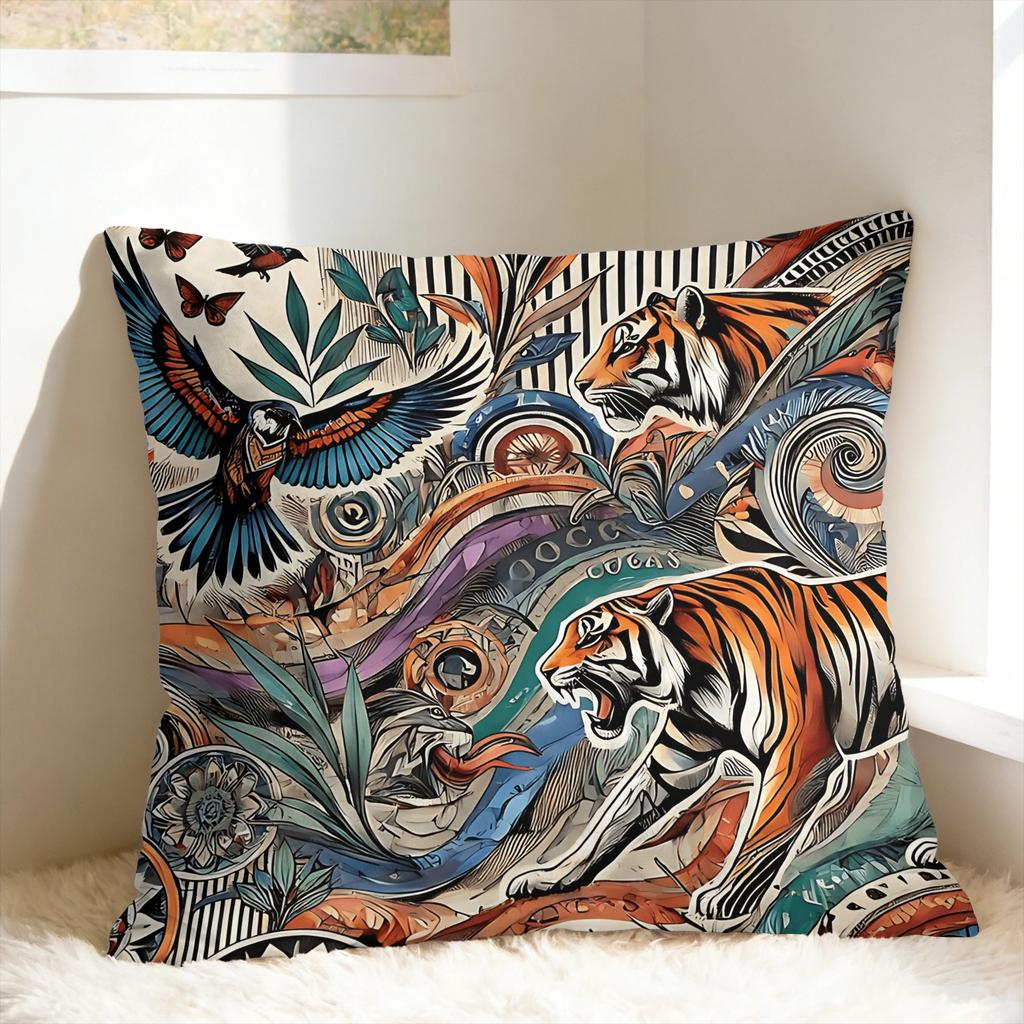 Exotic Animals & Abstract Patterns Pillow Case Soft Pillow Cover Fashion Pillowcases For Wedding Party Home Decor
