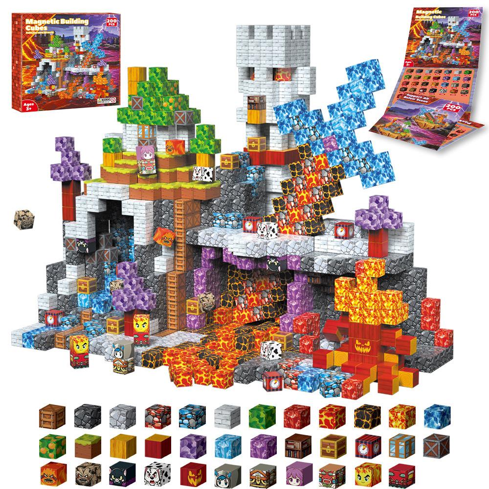 Magnetic Cubes: Children's Suction-Assembly Building Blocks