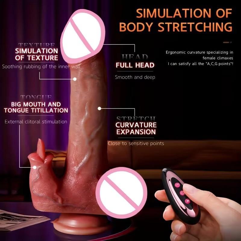 Realistic Dildo Anal Vibrator Stretchable Heated Dick Pussy Masturbator Sexy Adult Sex Toys Penis Gay Sex Big Penis Thrusting 18