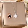 Women's Silver Titanium Steel Necklace with Micro-Inlaid Zircon - Elegant, Durable Clavicle Chain Jewelry