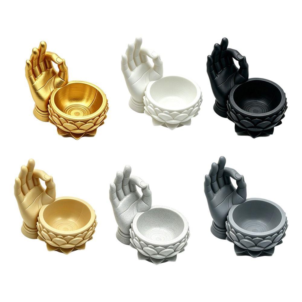 Ok Hand Succulent Planter Creative Jewelry Storage Tray Lotus Shaped Flower Pot  for Yard Garden