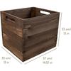 Cube de Rangement en Bois Marron Compatible Étagères KALLAX et EXPIDIT 33x37x33cm - CREATIVE DECO