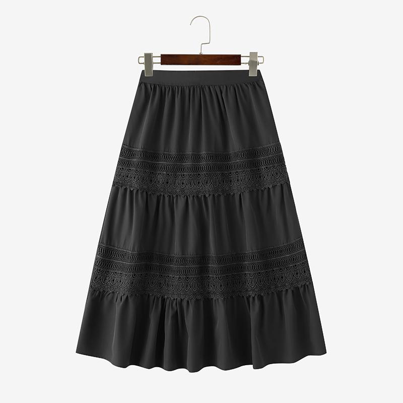 ZANZEA Women Casual Elastic Waist Loose Long Skirts