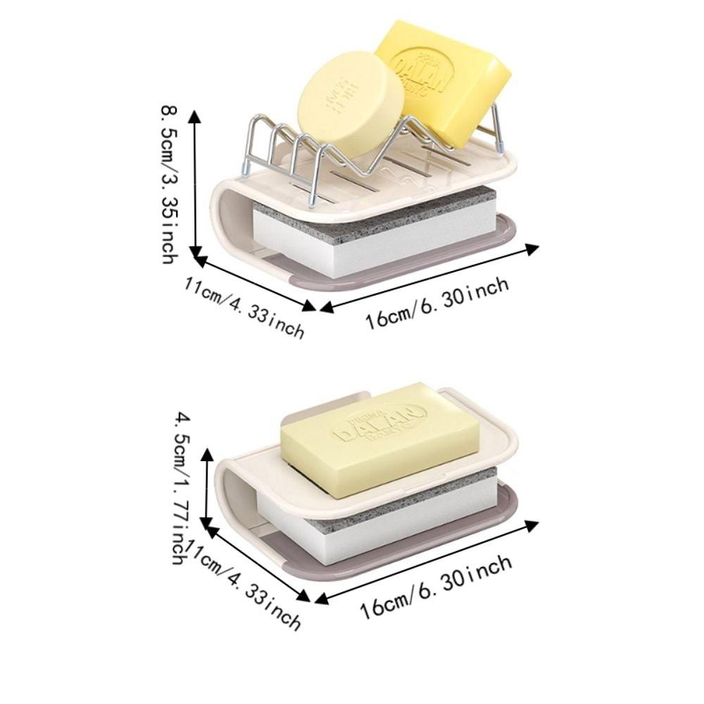 Space Saving Bathroom Soap Dish M Rack Soap Drain Box Simple Bathroom Soap Tray  Household