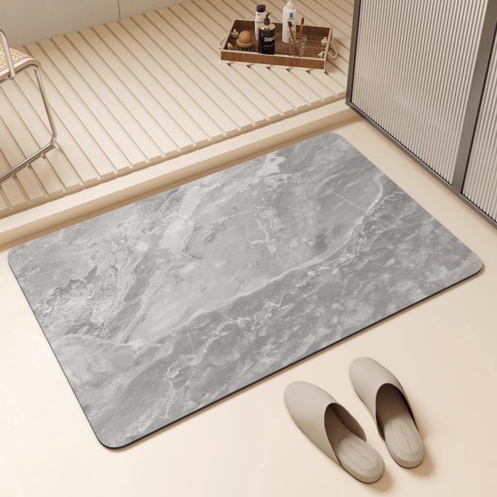 Nordic Style Bathroom Floor Mat, Diatom Mud Absorbent Mat, Bathroom Bathroom Toilet Door Non-Slip Foot Mat
