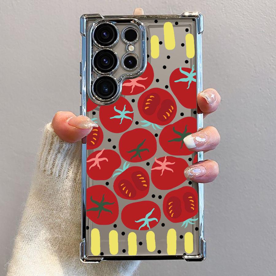 

Мультяшные помидоры Чехол для телефона для Samsung Galaxy S25 Ultra S21FE S25 Plus s24ultra s24fe S20 FE S23 S22 Ultra S24 Мягкая крышка Galaxy S20 FE