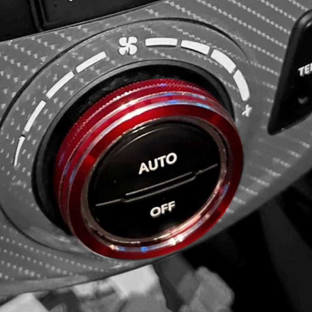 AC Climate Control Knob Trim Rings For 2013-2017 Hyundai Ix45 Models Interior Decor Accessories Air Conditioning Knob Ring